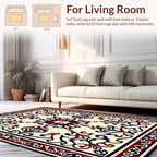 Ornate Floral Scrollwork With Border Rug