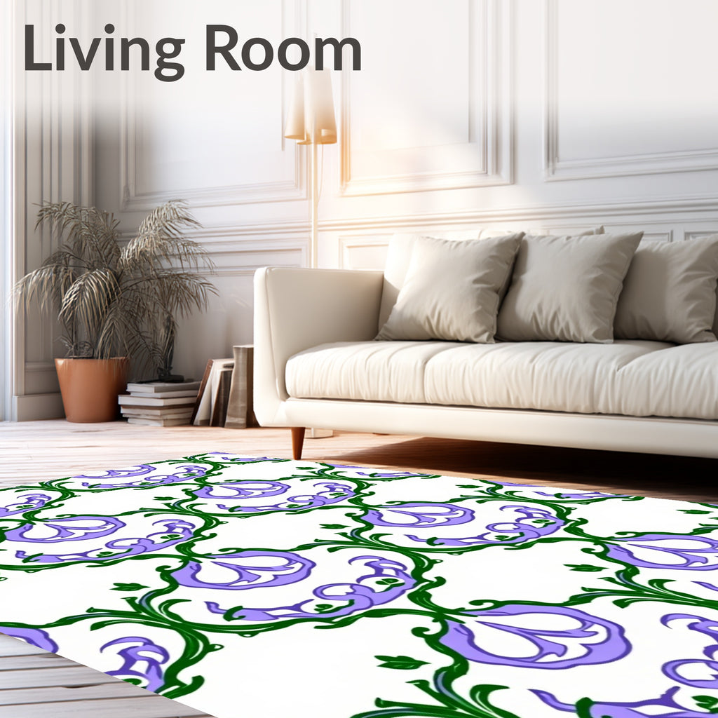 Victorian Floral Vine Pattern Rug