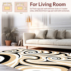 Bold Swirls Patterned Abstract Rug