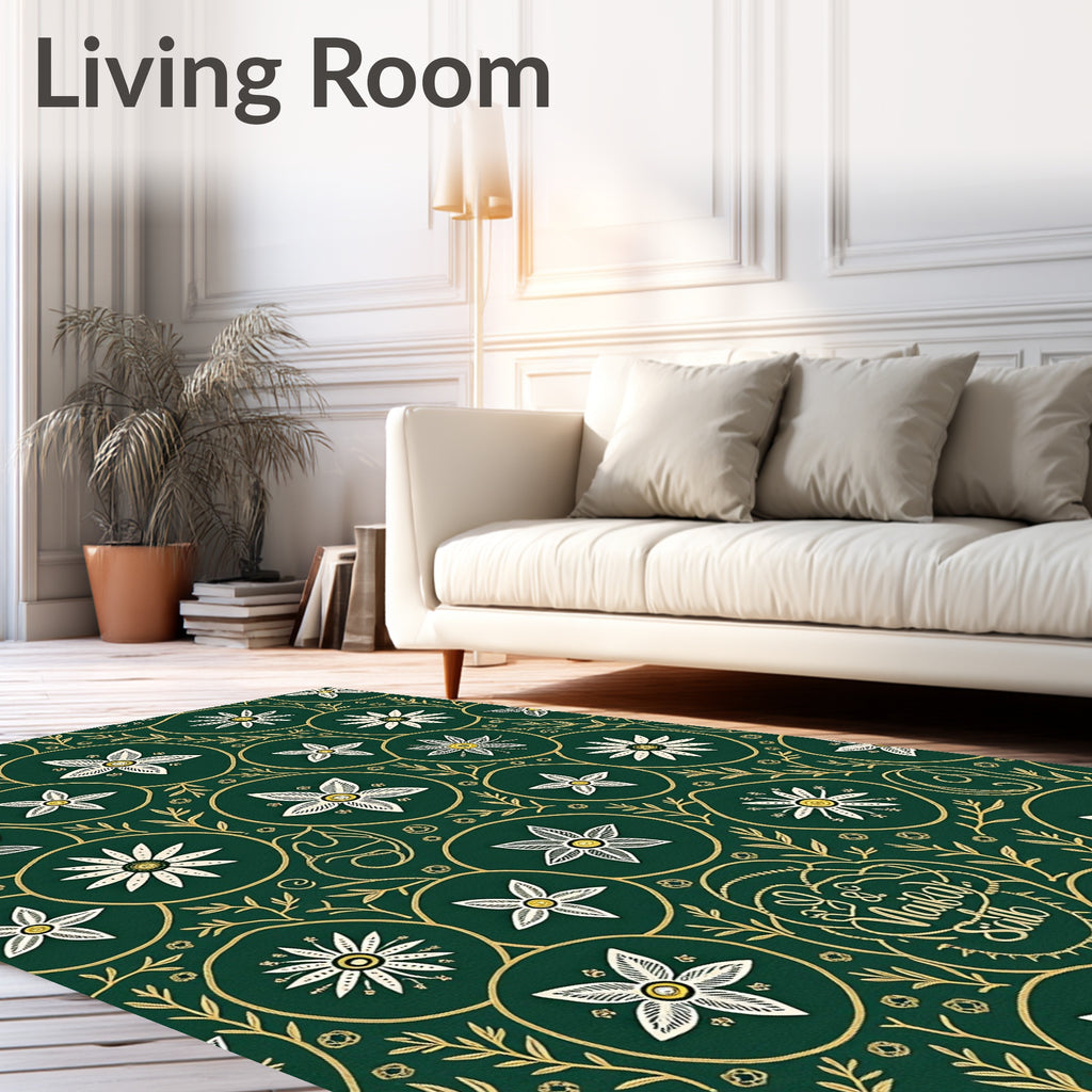 Floral Medallion Style Pattern Rug