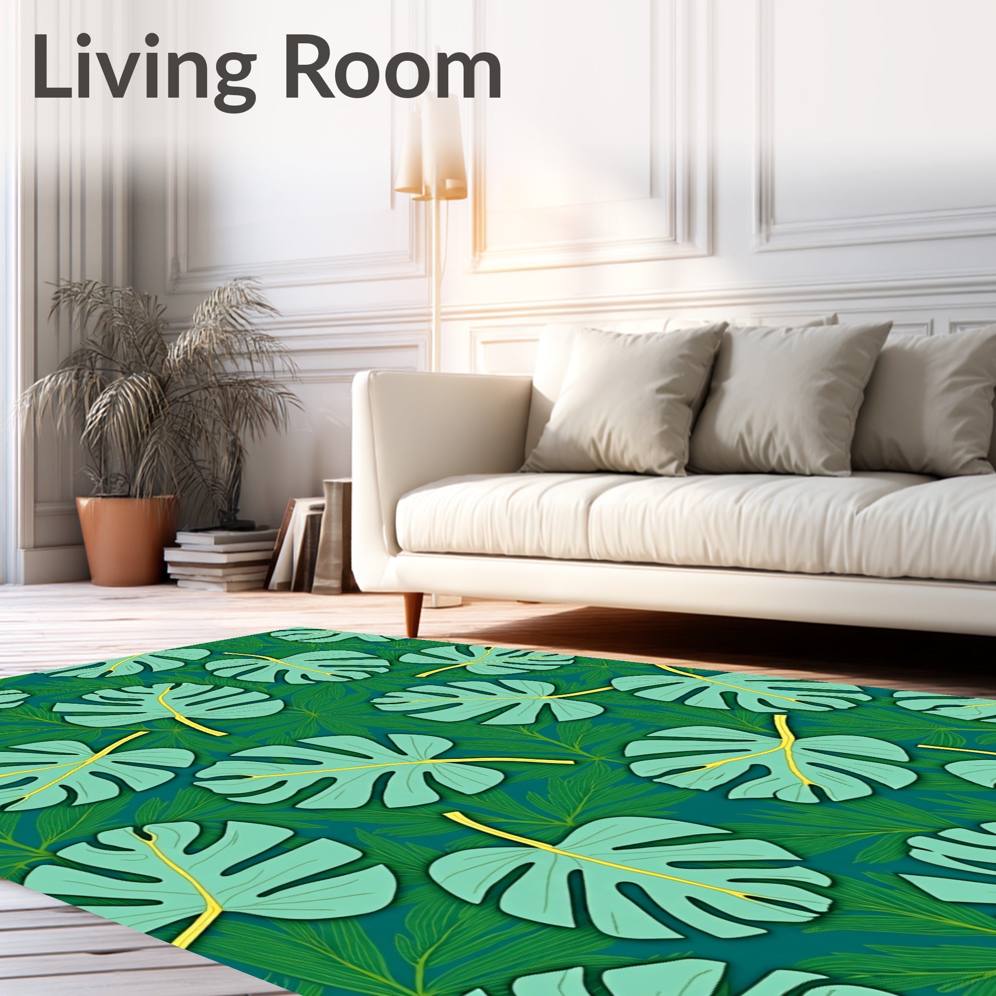 Monstera Leaf Tropical Pattern Rug