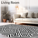 Graphic Maze Pattern Rug