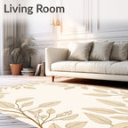 Elegant Leaf Vines Design Rug