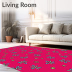 Playful Flower Star Pattern Rug