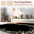 Ornate Scrollwork Elegance Frame Rug
