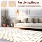 Ethnic Stamped Abstract Figures Rug
