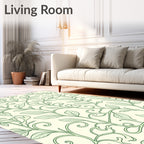 Green Leafy Vine Pattern Rug