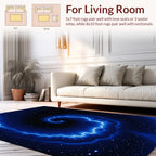 Cosmic Lightning Swirl Abstract Rug