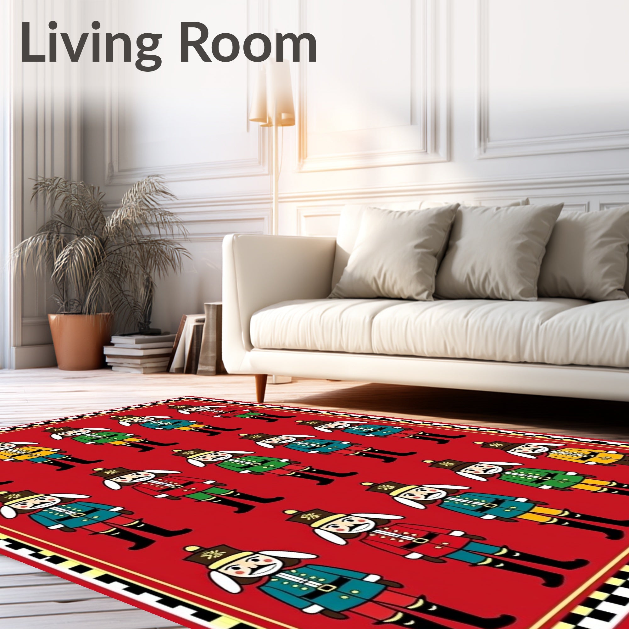 Whimsical Soldier Pattern Art Rug