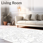 Classical Floral Scroll Pattern Rug