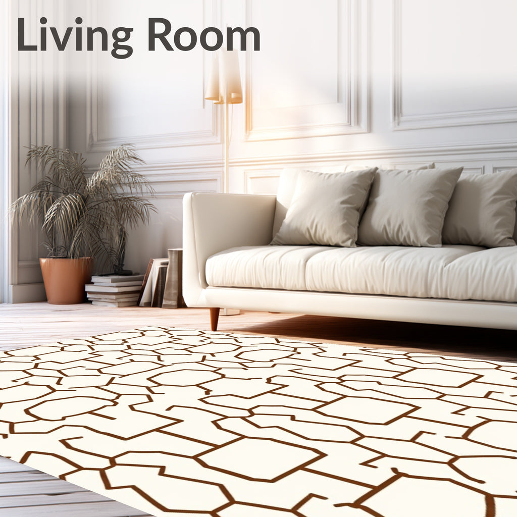 Abstract Geometric Branching Pattern Rug