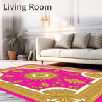 Ornate Floral Sunburst Charm Design Rug