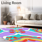 Vibrant Swirls Abstract Pattern Rug