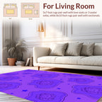Purple Bloom Star Pattern Rug