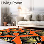 Abstract Fan Shaped Geometric Pattern Rug