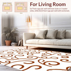 Elegant Brown Swirls Endless Pattern Rug
