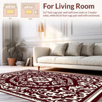 Ornate Swirls Floral Design Rug