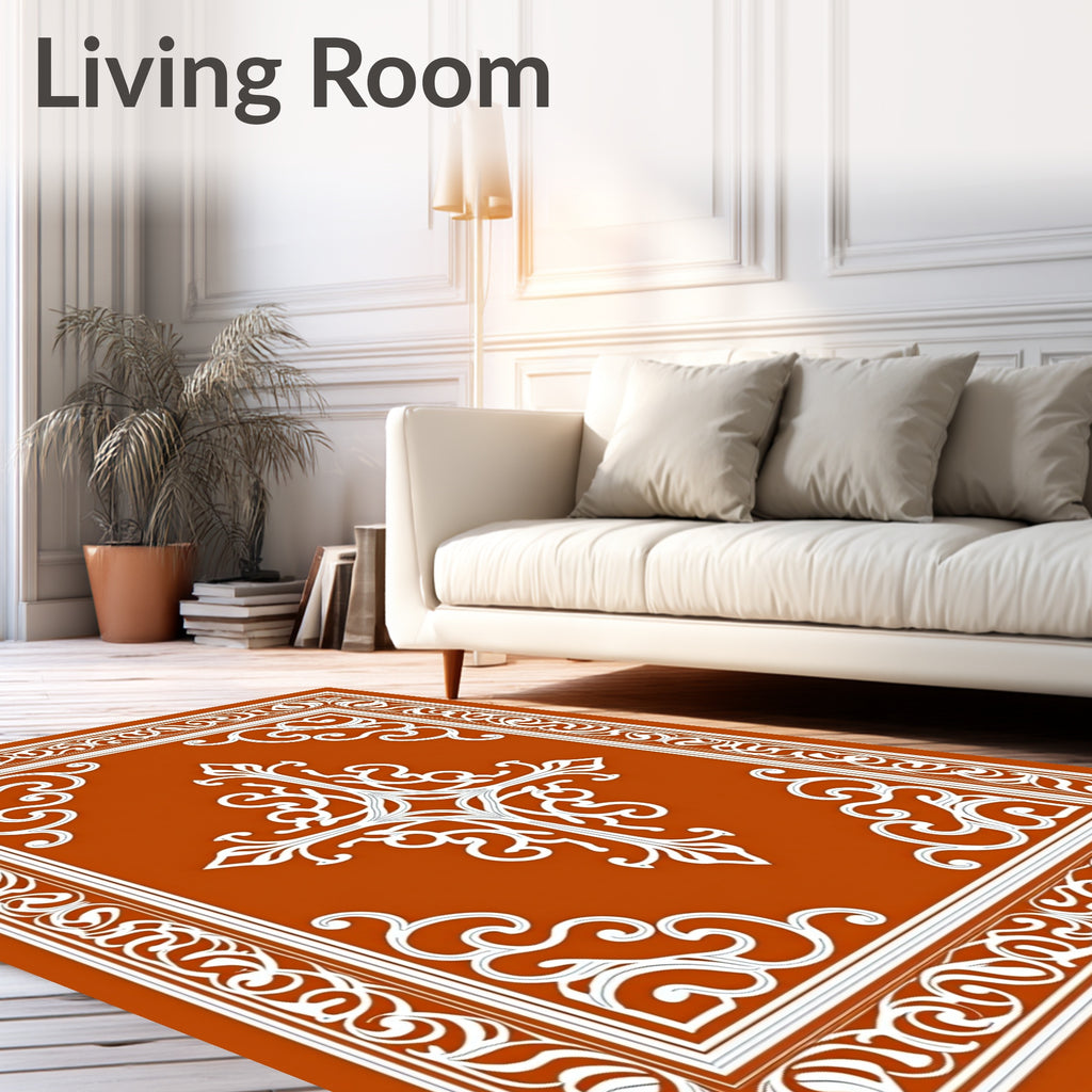 Traditional Floral Scrollwork Pattern Rug
