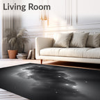Cosmic Nebula with Starry Background Design Rug