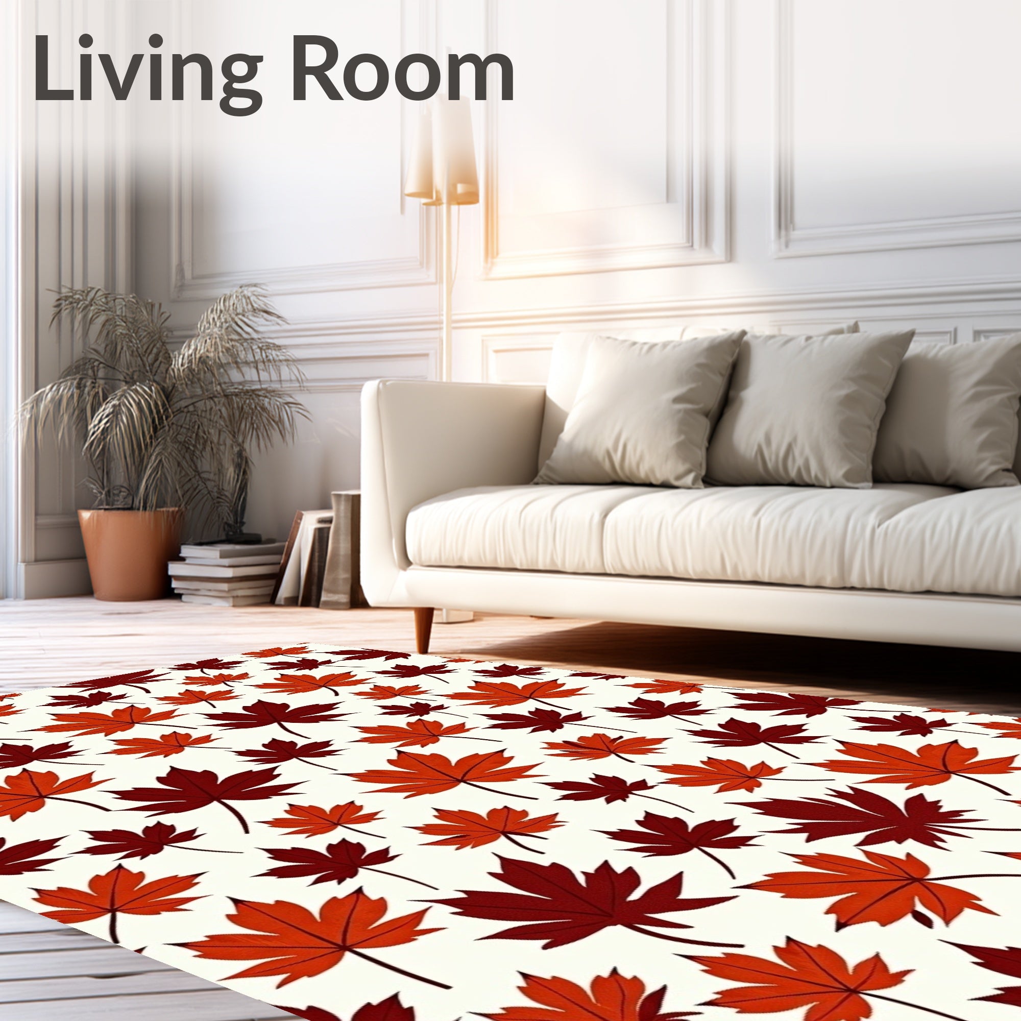 Autumn Maple Leaf Pattern Rug