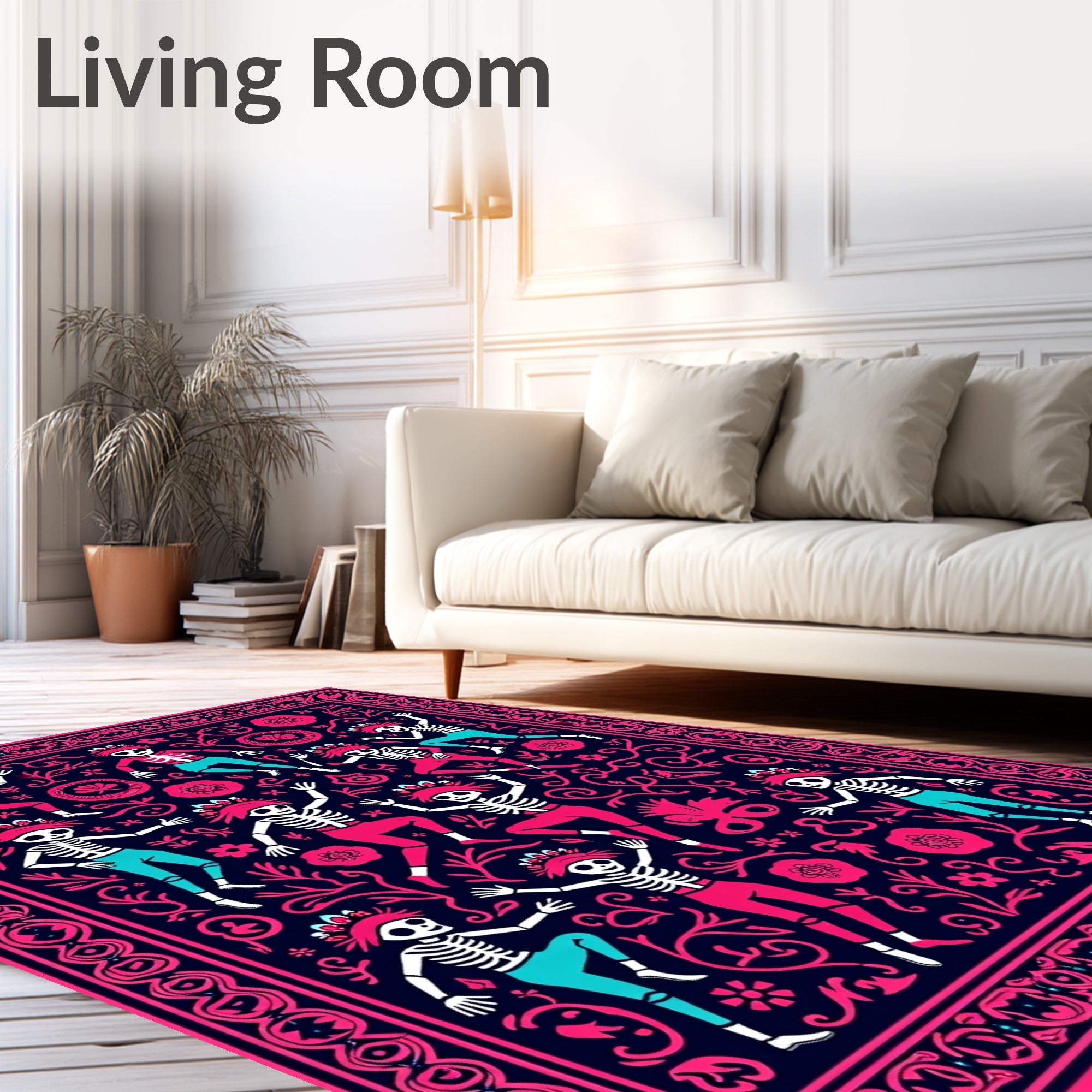 Skeleton Dance Festival Pattern Rug