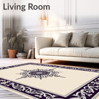 Ornate Floral Scroll Work Rug