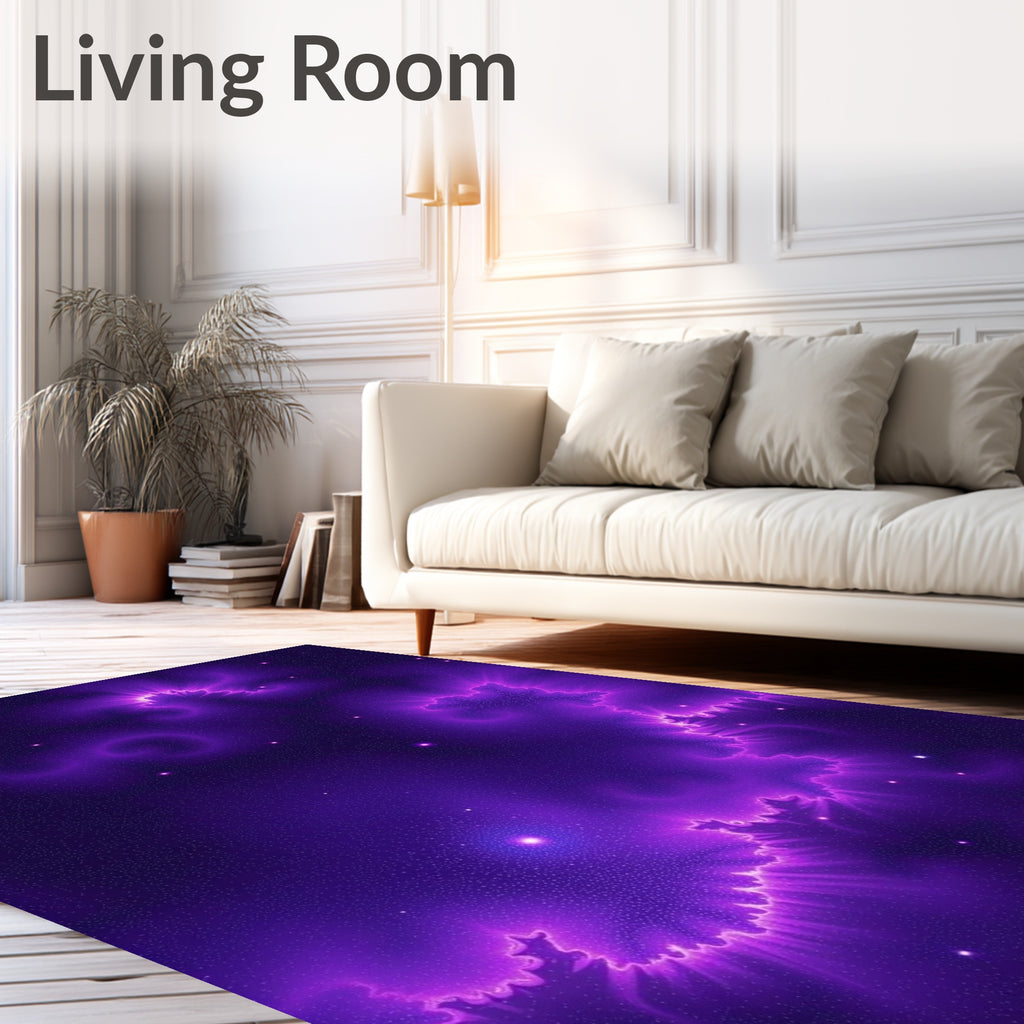 Purple Nebula Swirl Galactic Rug