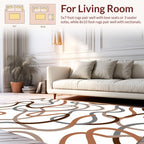 Intertwined Warm Neutrals Swirl Pattern Rug