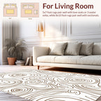 Abstract Swirl Contour Pattern Design Rug