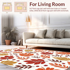 Autumn Leaf Pattern Design Rug