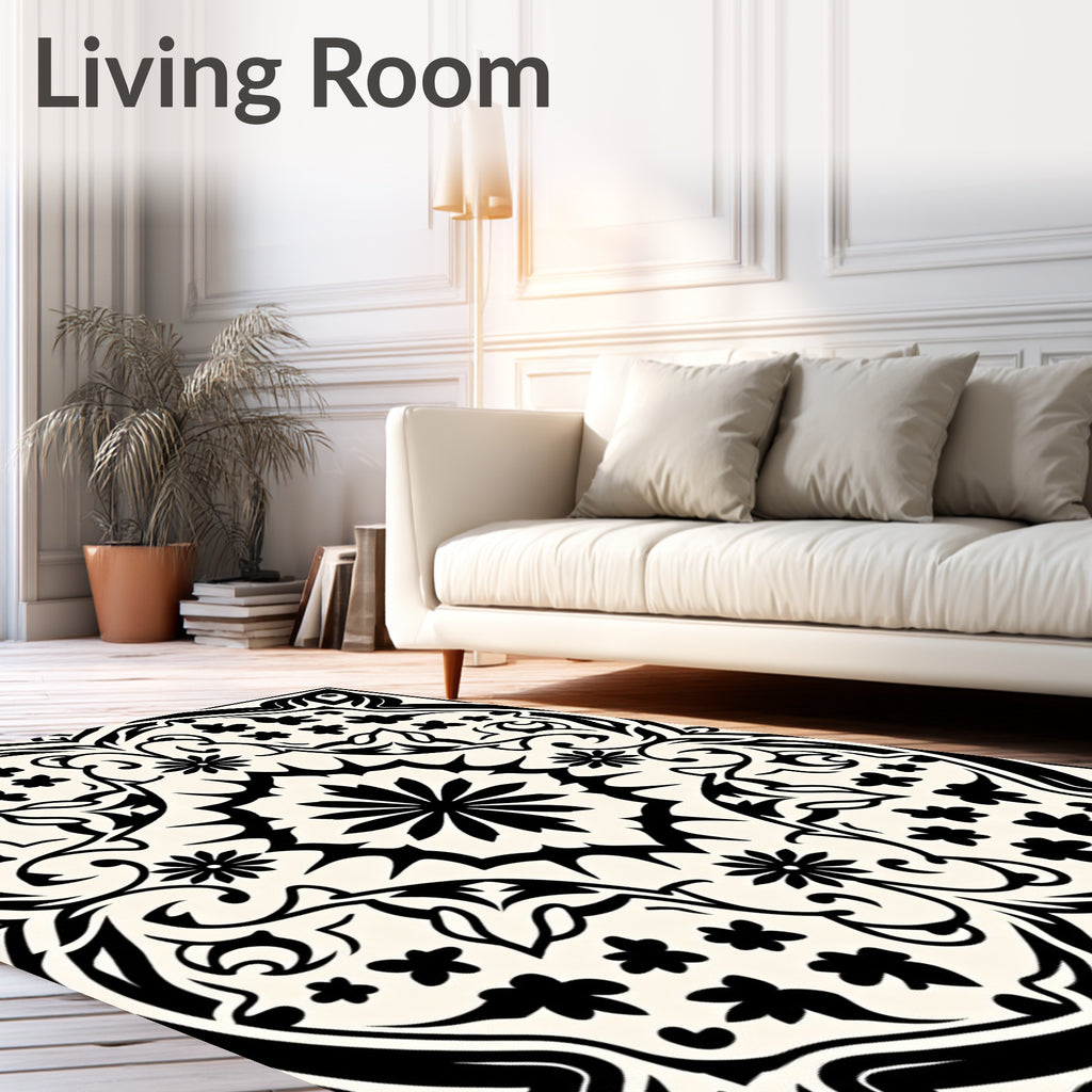 Classic Floral Mandala Pattern Rug
