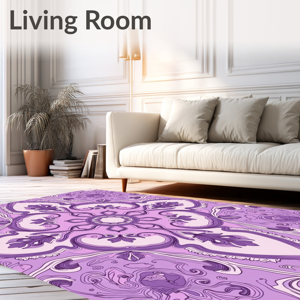Ornate Floral Symmetry Design Rug