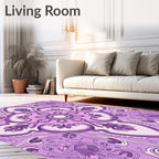 Ornate Floral Symmetry Design Rug