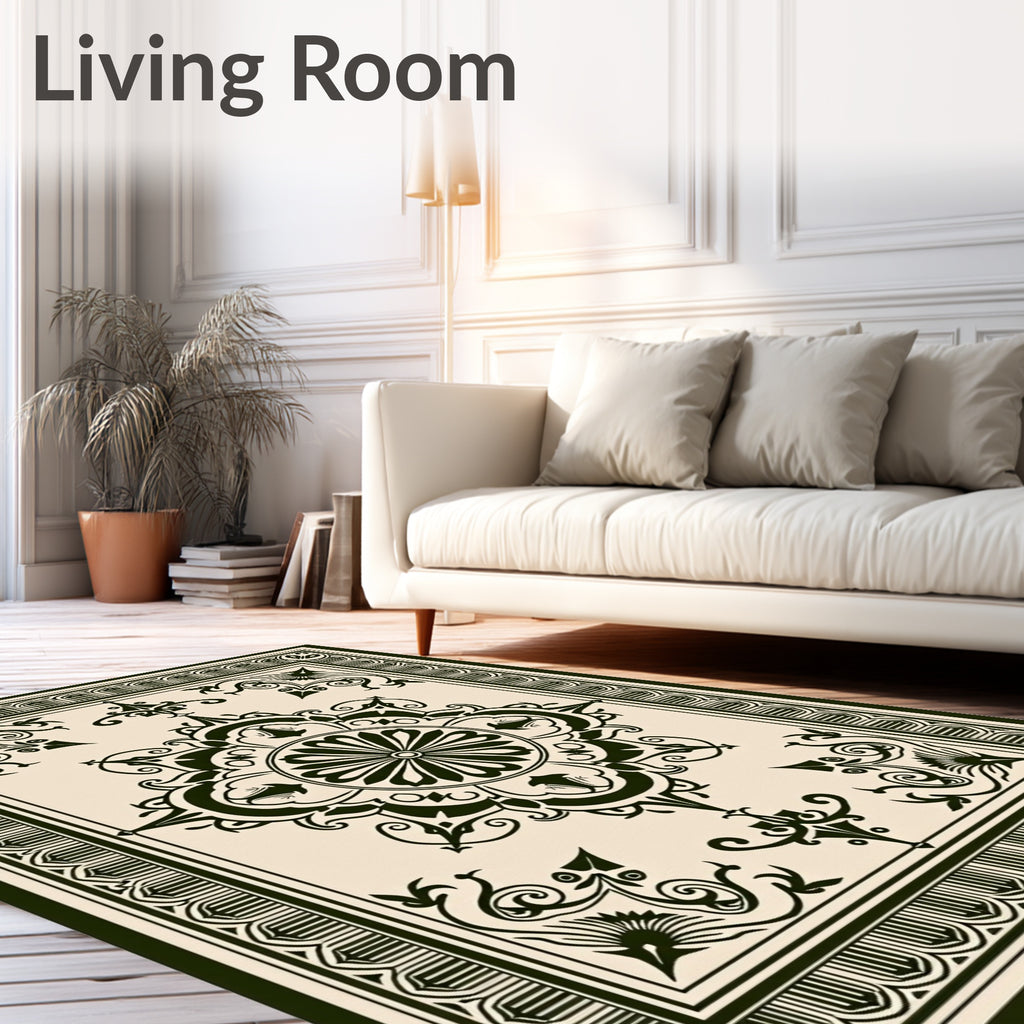 Vintage Intricate Floral Medallion Rug
