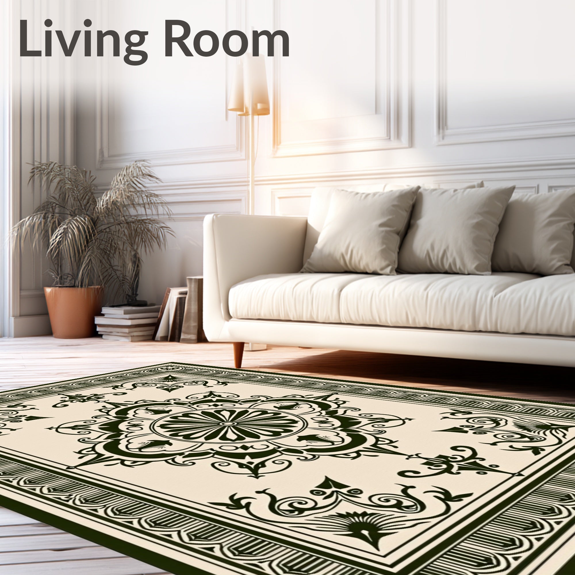 Vintage Intricate Floral Medallion Rug