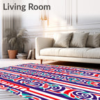 Bold Vertical Abstract Pattern Rug