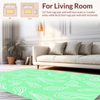 Abstract Swirly Leaf Pattern Rug
