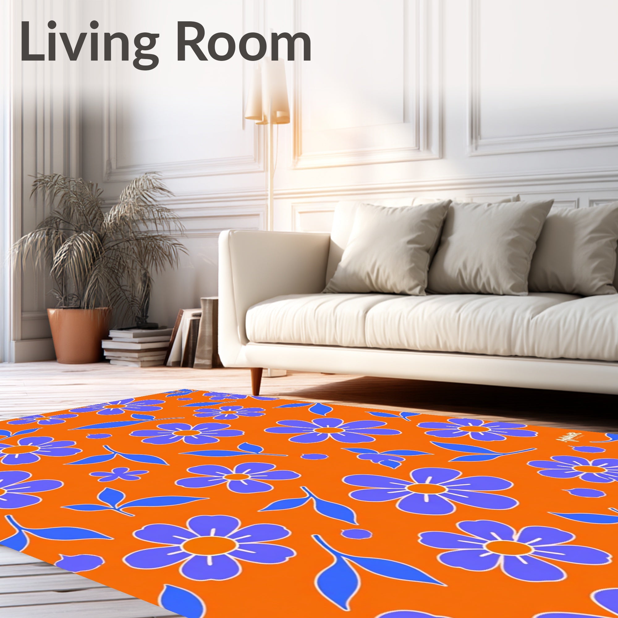 Groovy Floral Pattern Rug
