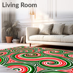Swirling Festive Pattern Rug