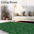 Outline Evergreen Branch Pattern Rug