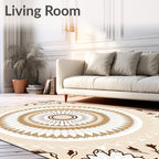 Tuscan Sunburst Mandala Pattern Rug