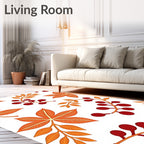 Autumn Leaves and Berries Pattern Rug