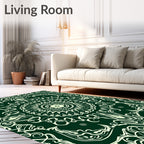 Intricate Floral Mandala Style Design Rug