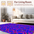 Vibrant Abstract Swirls Pattern Rug