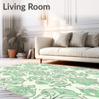 Elegant Abstract Floral Pattern Rug