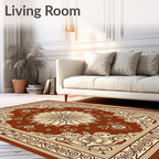 Ornate Floral Medallion Pattern Rug