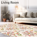 Abstract Floral Line Art Wonder Rug