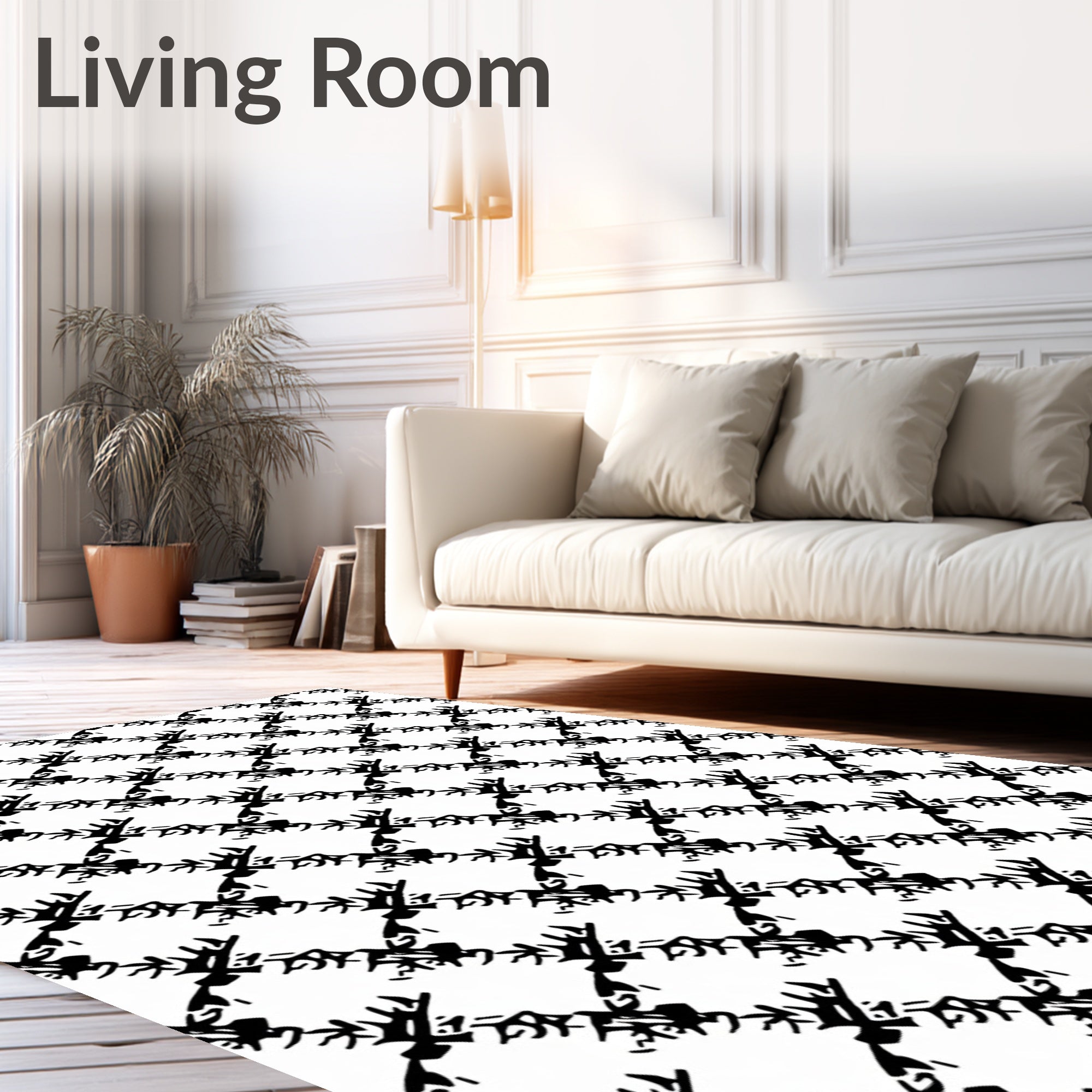 Abstract Diagonal Geometric Pattern Rug