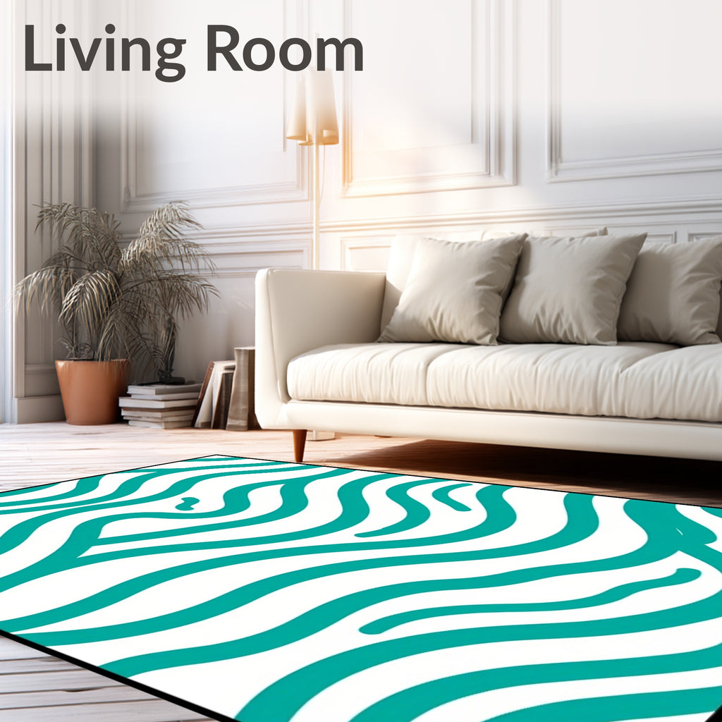 Oceanic Wave Pattern Rug