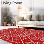 Global Tribal Inspired Red Rug